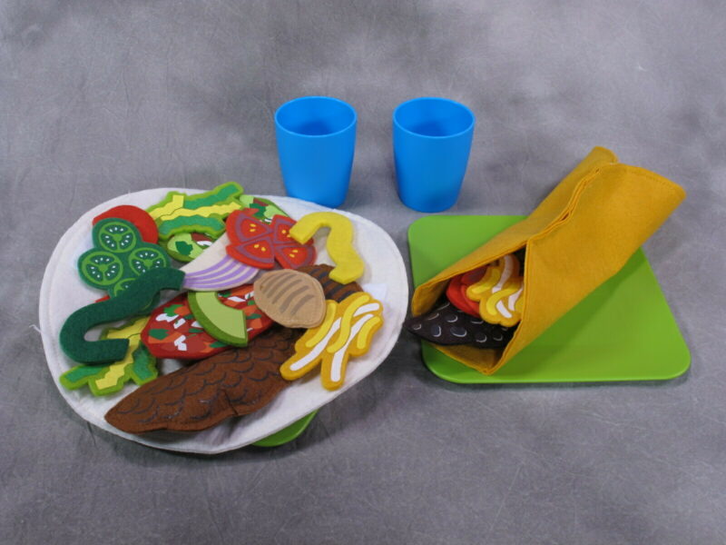 Food and Dishes - Taco and Burrito Set